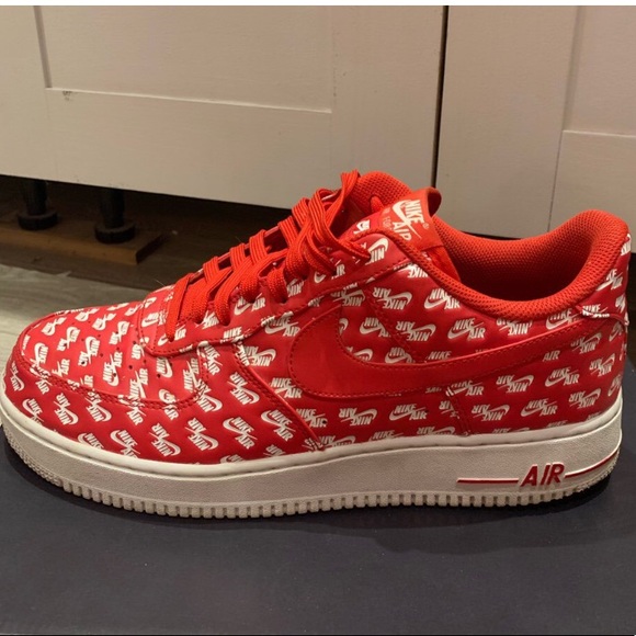 All over logo red Airforce Ones - Picture 2 of 4